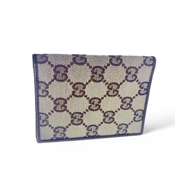 GUCCI logo wallet in canvas and leather brown - Picture 1 of 6